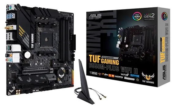 ASUS TUF GAMING B550M-PLUS WIFI II Moederbord - AMD B550 - AMD AM4 socket - DDR4 RAM - Micro-ATX