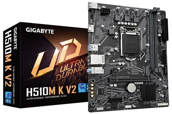 GIGABYTE H510M K V2 Moederbord - Intel H470 - Intel LGA1200 socket - DDR4 RAM - Micro-ATX