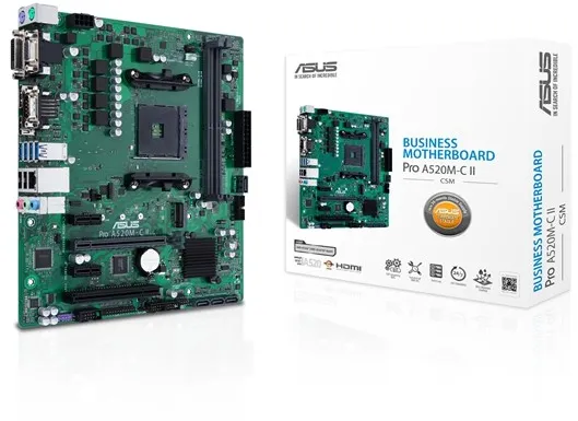 ASUS PRO A520M-C II/CSM Moederbord - AMD A520 - AMD AM4 socket - DDR4 RAM - Micro-ATX