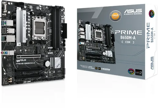ASUS PRIME B650M-A-CSM Moederbord - AMD B650 - AMD AM5 socket - DDR5 RAM - Micro-ATX