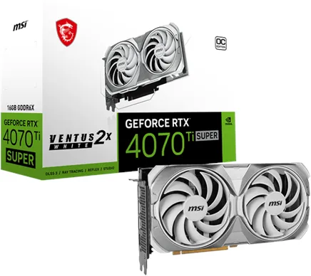 MSI GeForce RTX 4070 Ti SUPER VENTUS 2X OC WHITE - 16GB GDDR6X RAM - Grafische kaart
