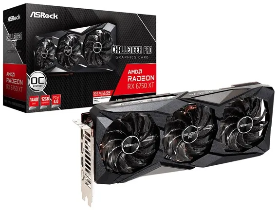ASRock Radeon RX 6750 XT Challenger Pro OC - 12GB GDDR6 RAM - Grafische kaart
