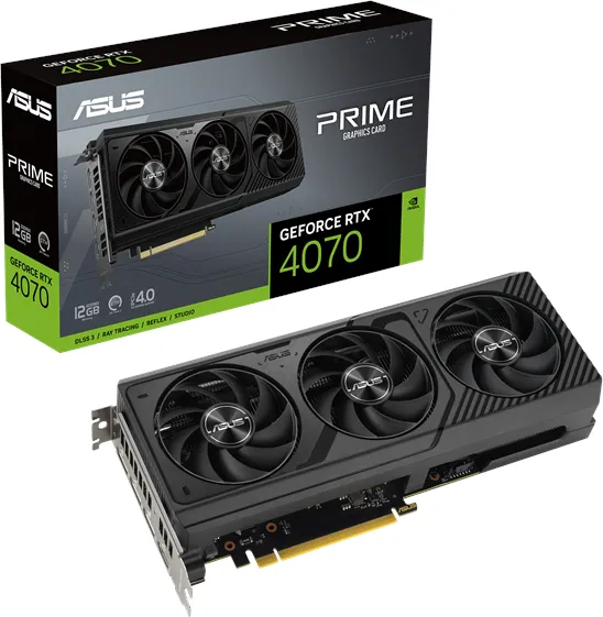 ASUS GeForce RTX 4070 Prime - 12GB GDDR6X RAM - Grafische kaart
